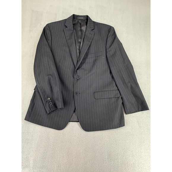 Calvin Klein Mens 44S Blazer Jacket Striped 100% Wool Suit Coat Sport Formal - Picture 1 of 6